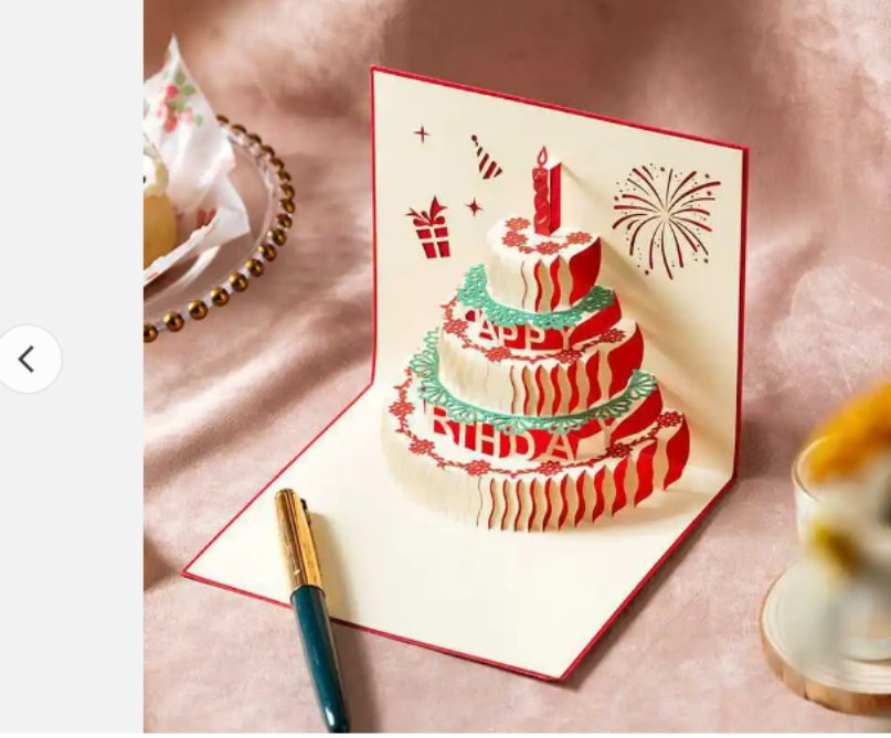💕💕 💕Best Hot Sale Custom 3D Laser PVC Christmas Tree Paper Greeting Thank You Gift Card for Merry Christmas🔥 🔥