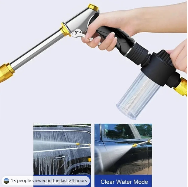 Adjustable Nozzle High Pressure Power Washer Gun for Car Washing and Garden Cleaning - Anti-Kink Swivel Connector and Universal Fit