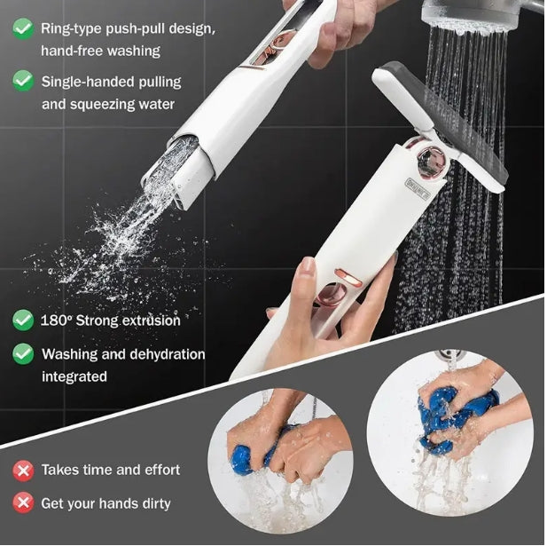 Squeeze Mini Mop Floor Cleaning Mops Multiuse Car Glass Window Washing Mop Bathroom 💖💖👍👍Floor Cleaning Brooms Home Cleaning Tools