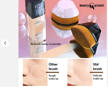 New Arrival Premium Quality Flat Top High Density Face Blush Liquid Powder Magic Face Makeup Brush Foundation Brush😍😍