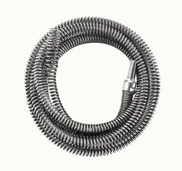 🔥🔥🔥Drain Dredging Spring Just connect the electric drill and insert the drain dredging spring into most drain pipes and filters, as it will grab the obstacles in the trap when most clogging occurs.