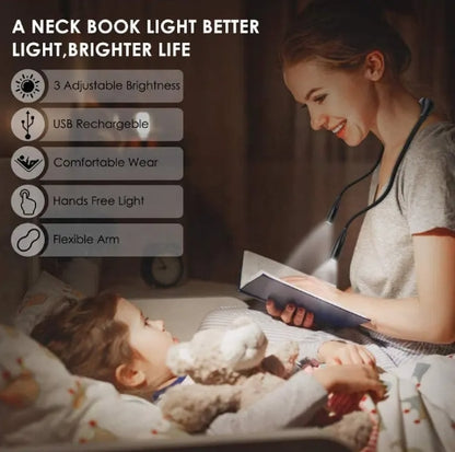 The Glocusent LED Neck Reading Light boasts a rechargeable and flexible design, along with multiple light settings. 📖🔥🔥