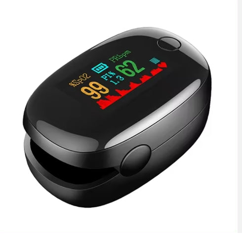 Fingertip Pulse Oximeter, Blood Oxygen Saturation Monitor (SpO2) with Pulse Rate Measurements and Pulse Bar Graph, Portable Digital Reading LED Display,